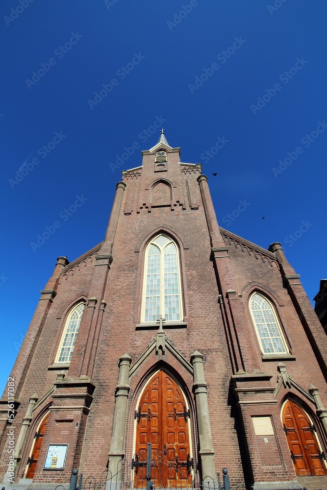 Die katholische Kirche (Oud katholieke parodie Ste Agnes) in Egmond aan Zee.
