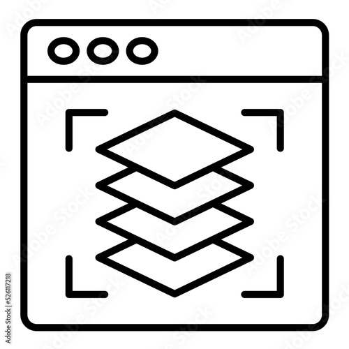 Depth Perception Line Icon