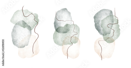 Abstract watercolor art. contemporary decoration for background decoration. modern hand drawn artwork. vector graphic element