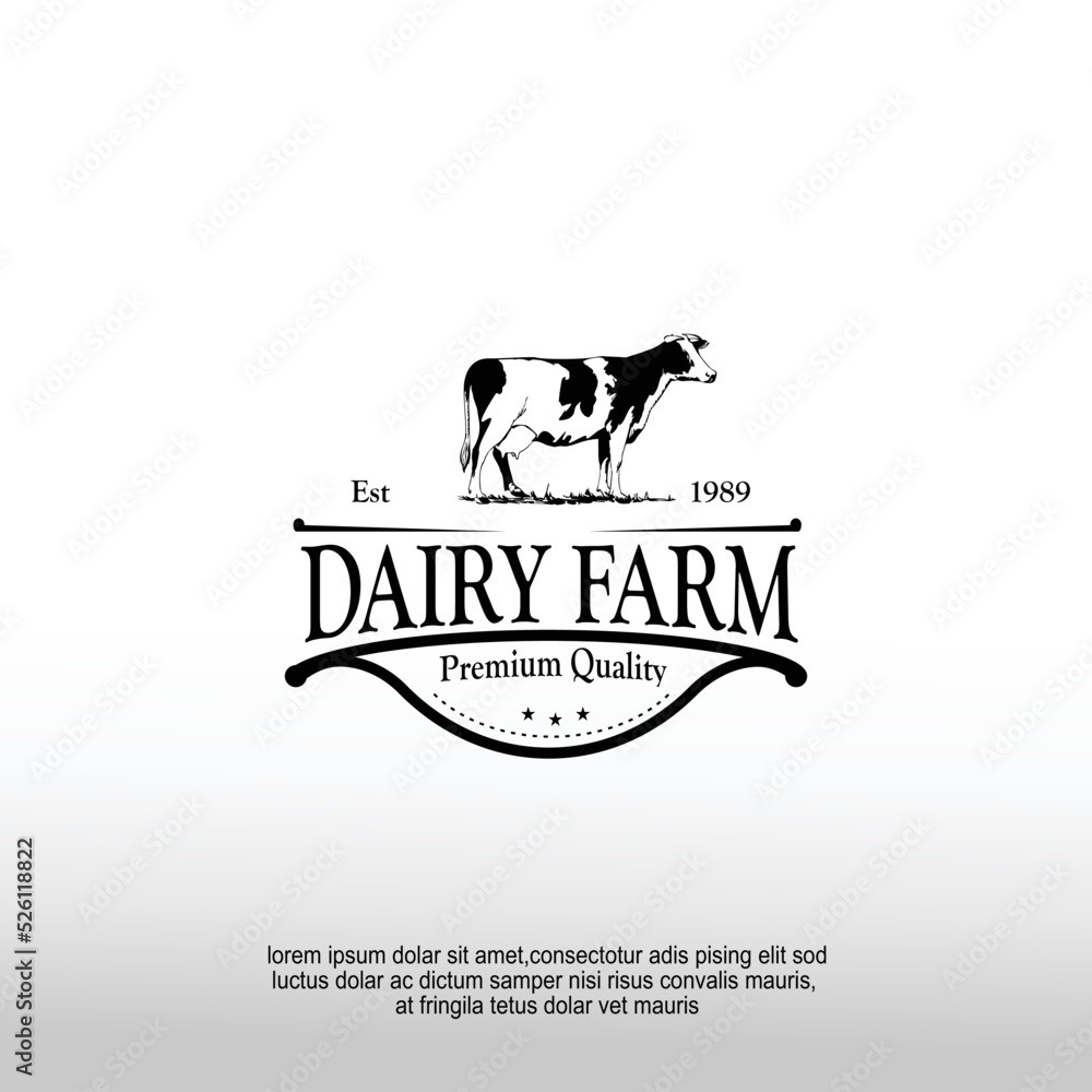 Dairy farm logo design idea
