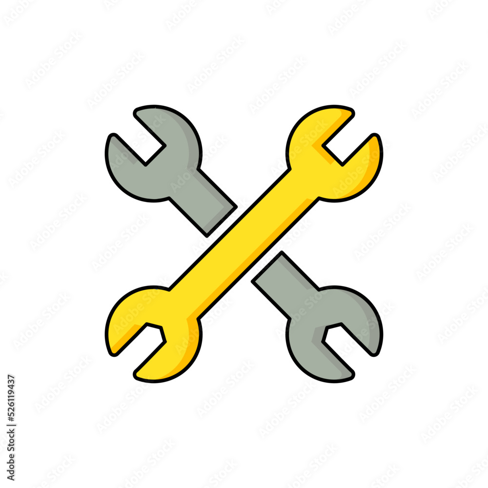 wrench icon vector illustration.