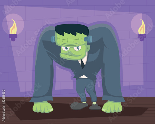 halloween frankenstein in room