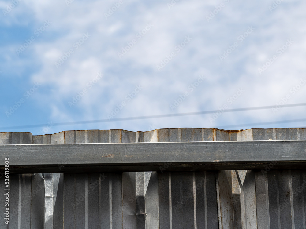 The surface texture of Metal sheet Fence of Construction Site