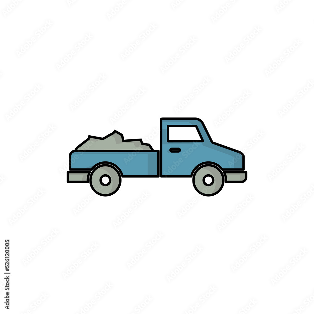 pick up truck icon vector illustration.