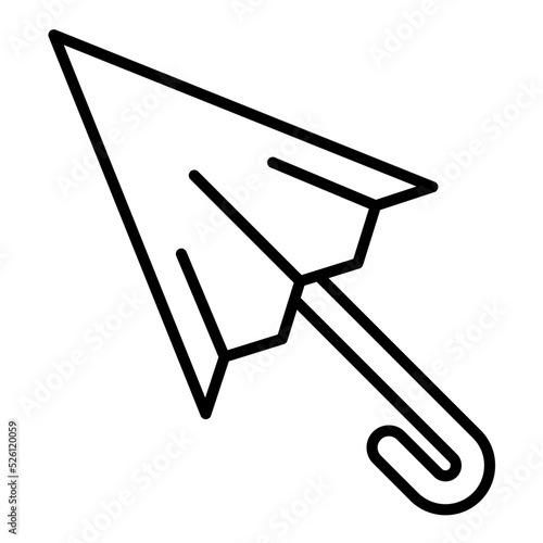 Closed Umbrella Line Icon