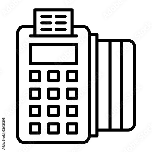 Card Machine Line Icon