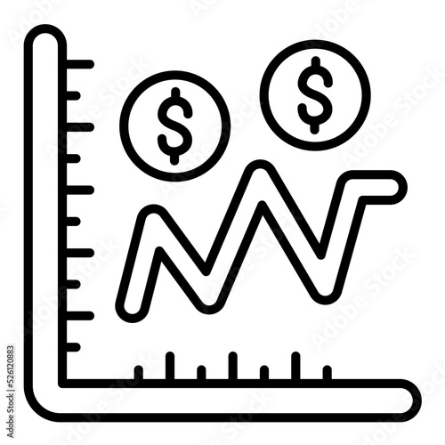Fluctuate Line Icon