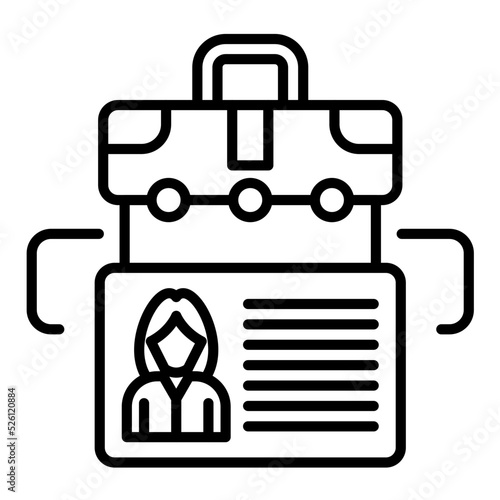 License to work Line Icon