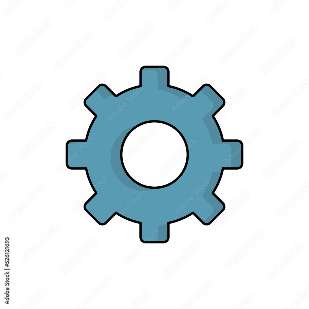 gear, setting icon vector illustration logo template for many purpose. Isolated on white background.
