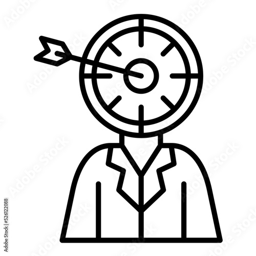 Head Hunting Line Icon