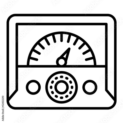 Ammeter Line Icon