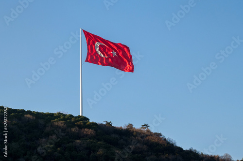 Flag of Turkey, officially the Turkish flag or Turk bayragi photo