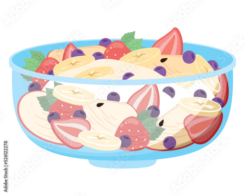 bowl with fruits and yogurt