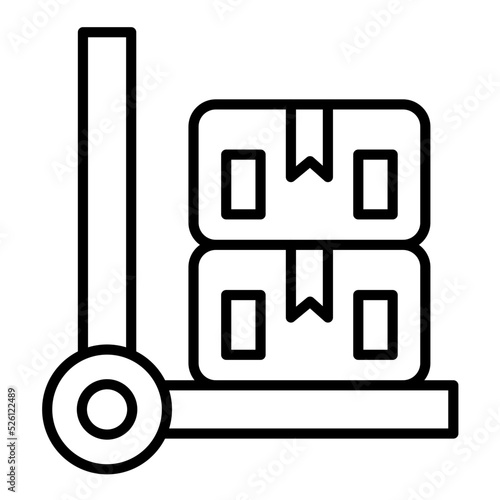 Box Carrier Line Icon