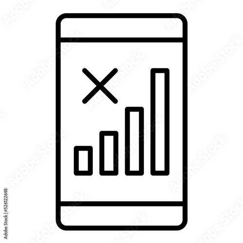 Signal Cellular Null Line Icon