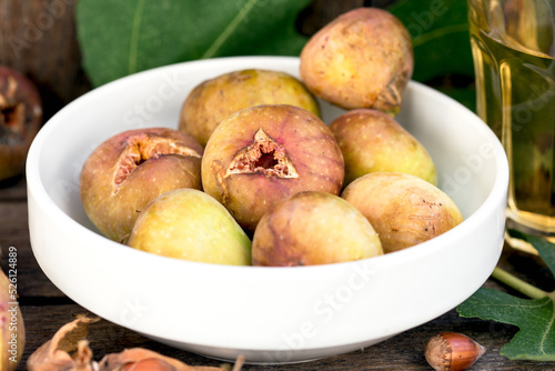Organic fig in a bowl, healthy, tasty and  juicy fruit