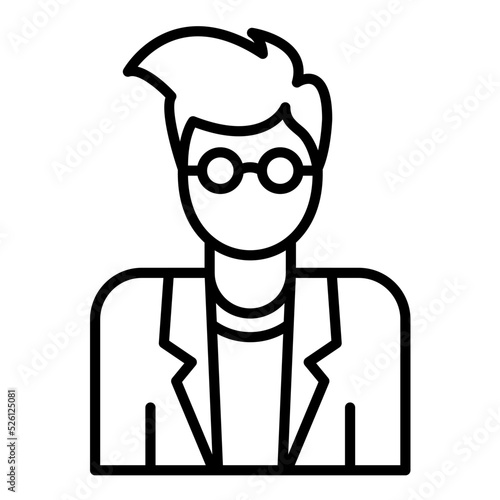 Model Male Line Icon