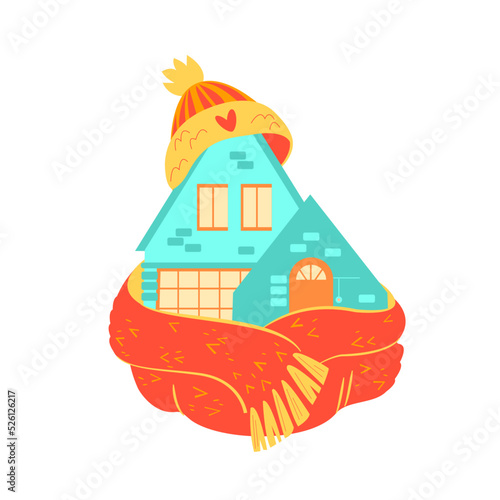 Warm cozy house. High utility bills. Reduce heating at home.