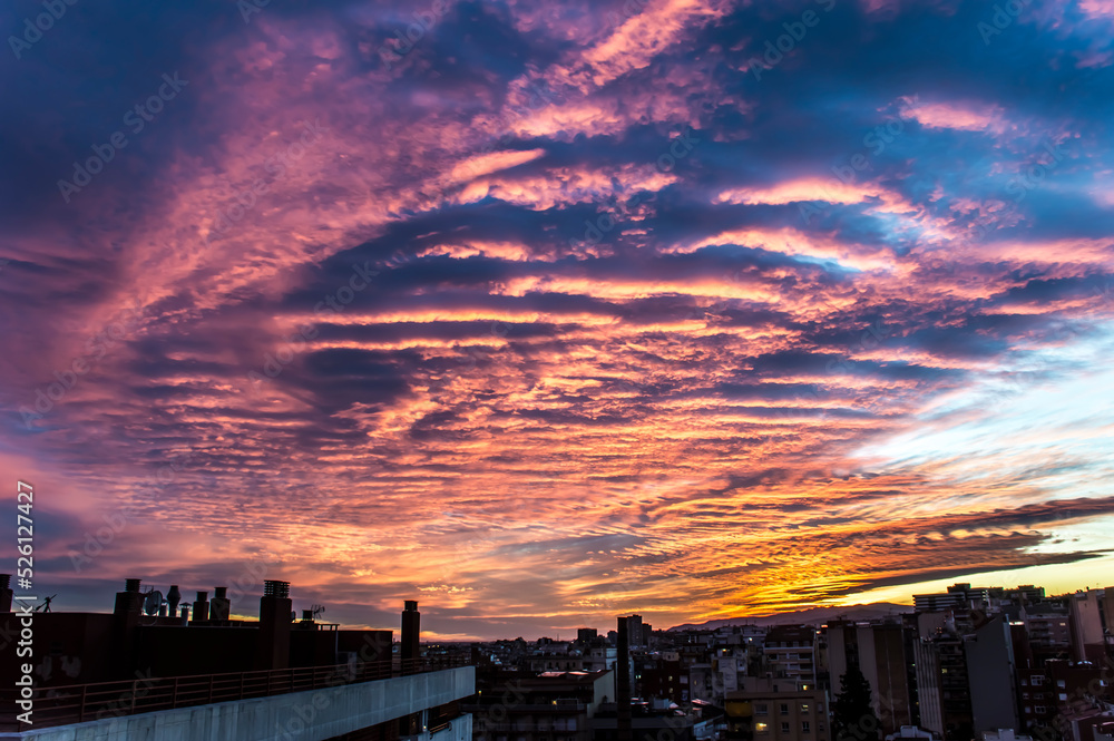 Fototapeta premium Weather wallpapers from Barcelona Spain
