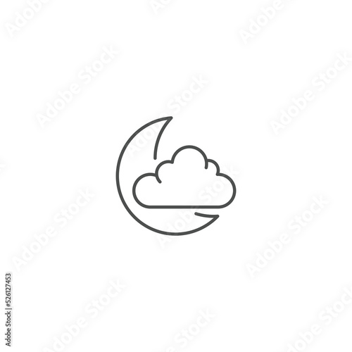Fog Night Weather. vector illustration eps 10