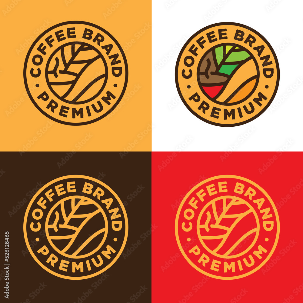 collection logo template for cafe coffee
