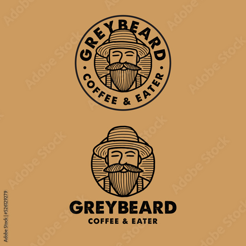 barista illustration for coffee shop logo