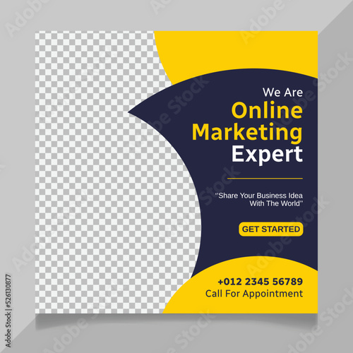 Online marketing expert social media post template