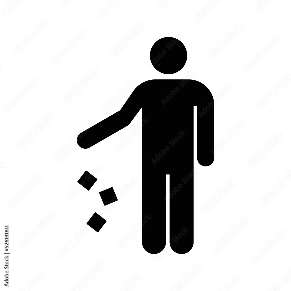 No littering trash symbol sign vector No littering trash symbol sign vector