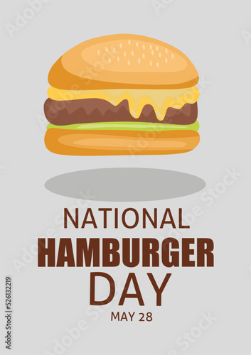 national hamburger day may 28 vector illustration  suitable for web banner or card campaign