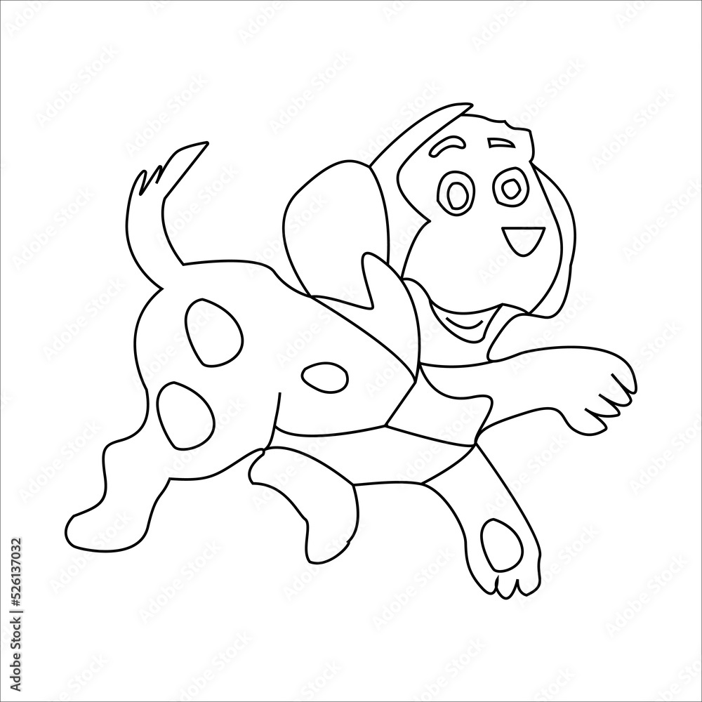Obraz premium dog coloring page and animal outline design for those who love puppy