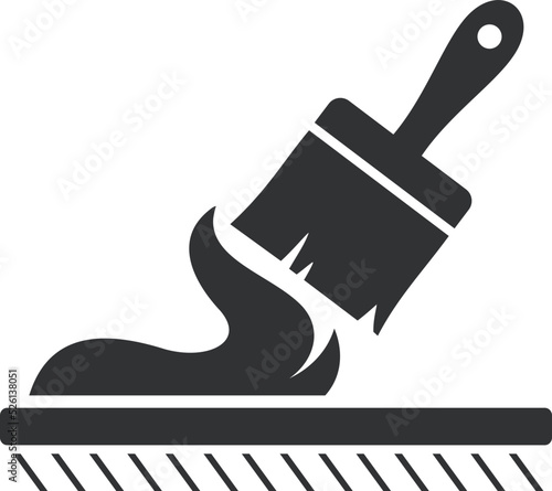 Floor repaint with brush