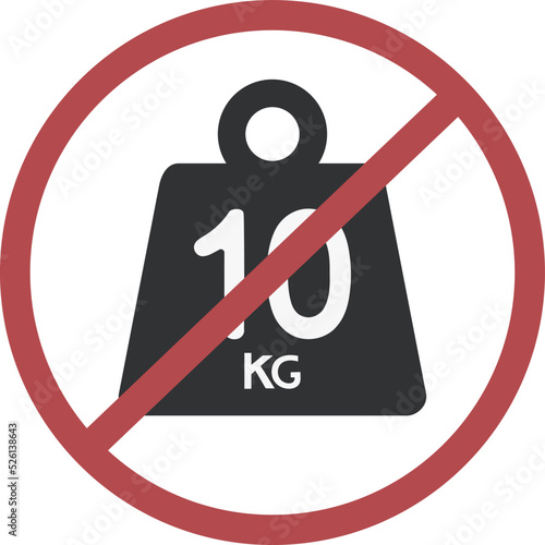 warning maximum weight symbol