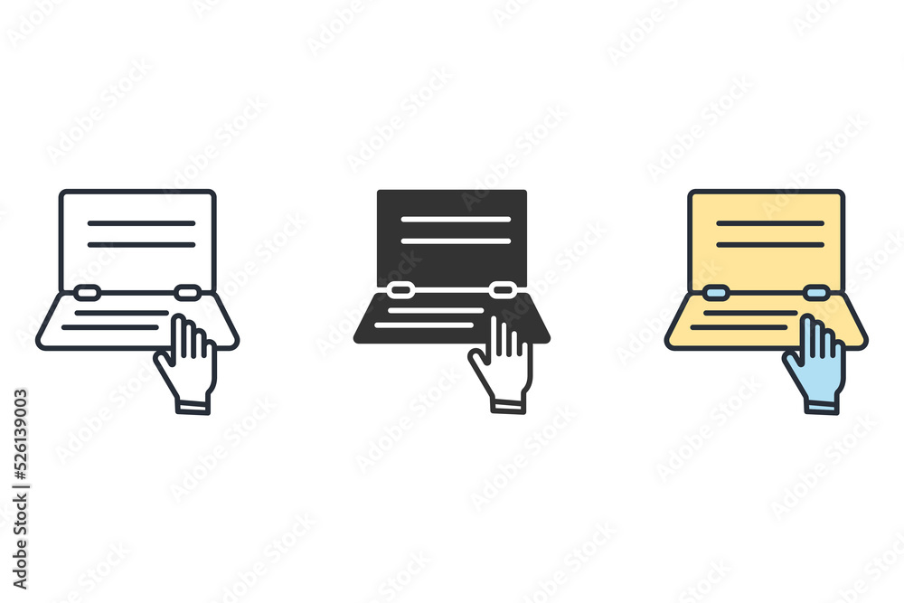 laptop icons symbol vector elements for infographic web laptop icons symbol vector elements for infographic web