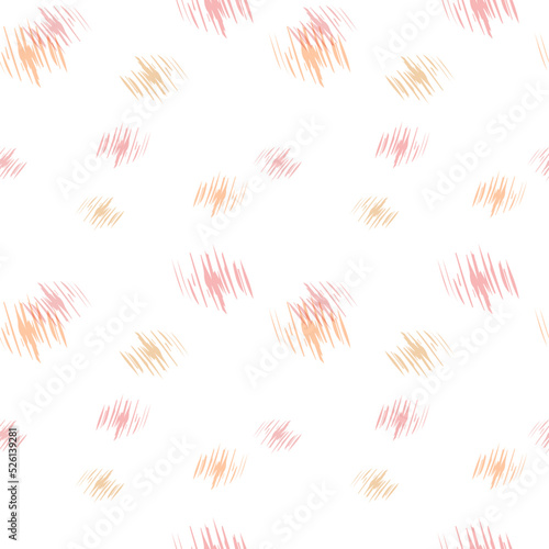 Strokes seamless pattern Childish scribble Pink lines on white background Vector illustration for wrapping paper, textile