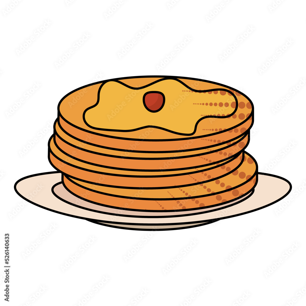 Isolated pancakes fast food vector illustration Isolated pancakes fast food vector illustration