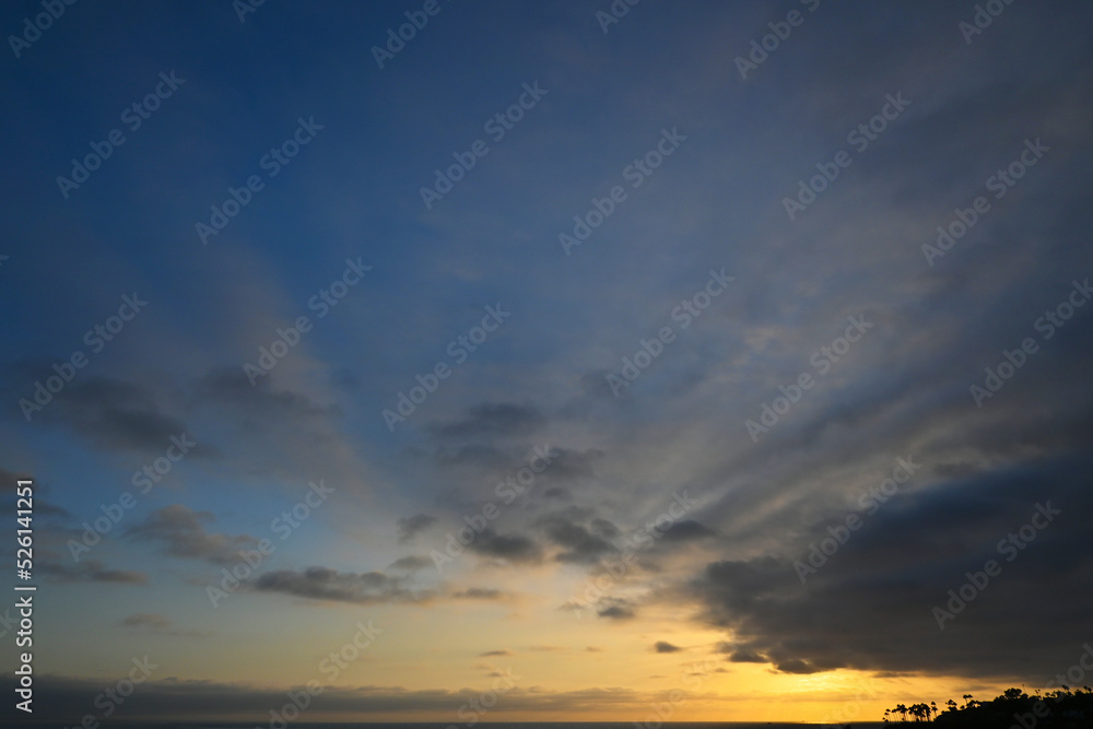 Dramatic Sunset Sky over Twin Points, Laguna Beach
