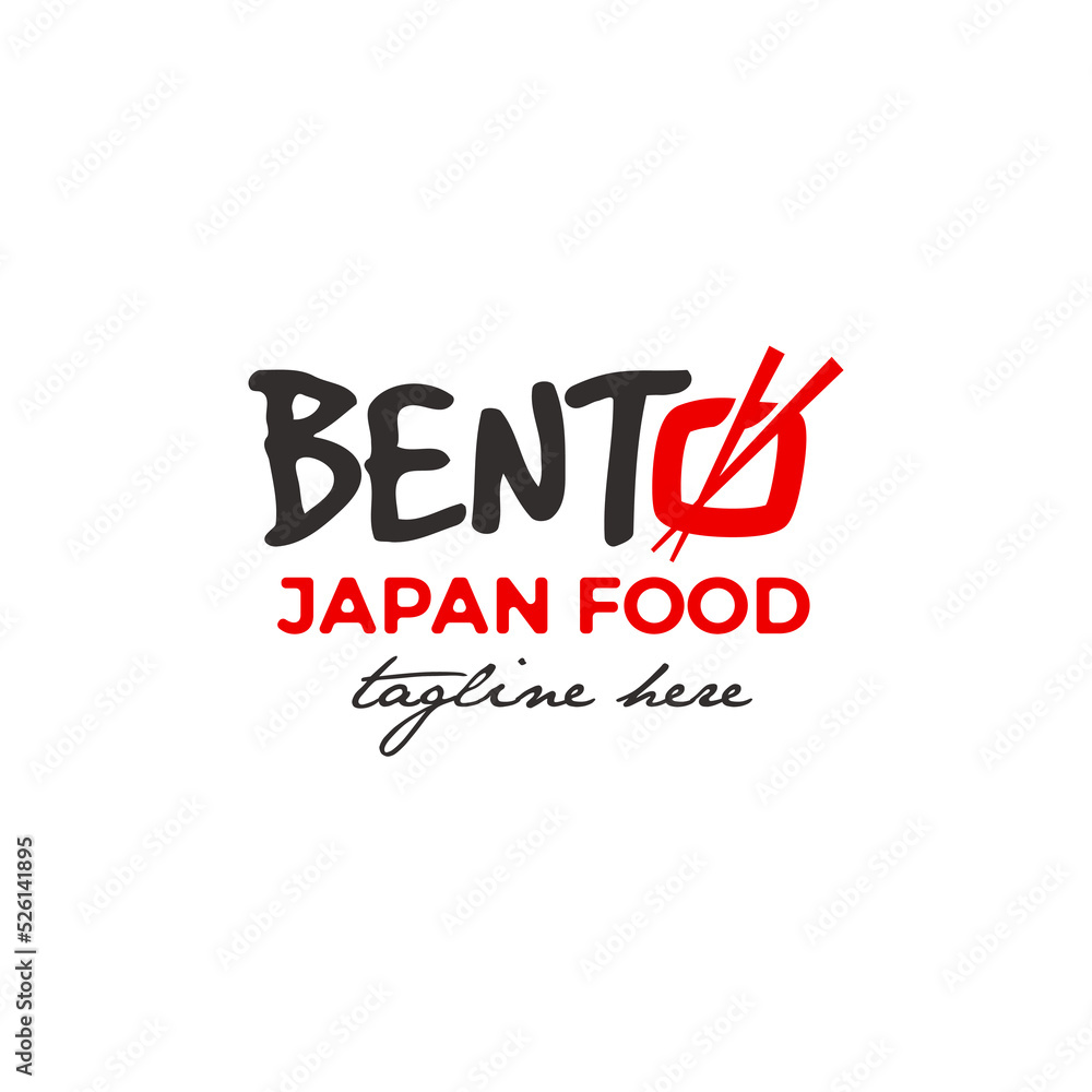 logotype bento japan food 