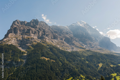 Grindelwald, Eiger, Eigernordwand, Alpen, Berner Oberland, Unterer Grindelwaldgletscher, Kleine Scheidegg, Männlichen, Lauberhorn, Wanderweg, Bergdorf, Sommer, Schweiz