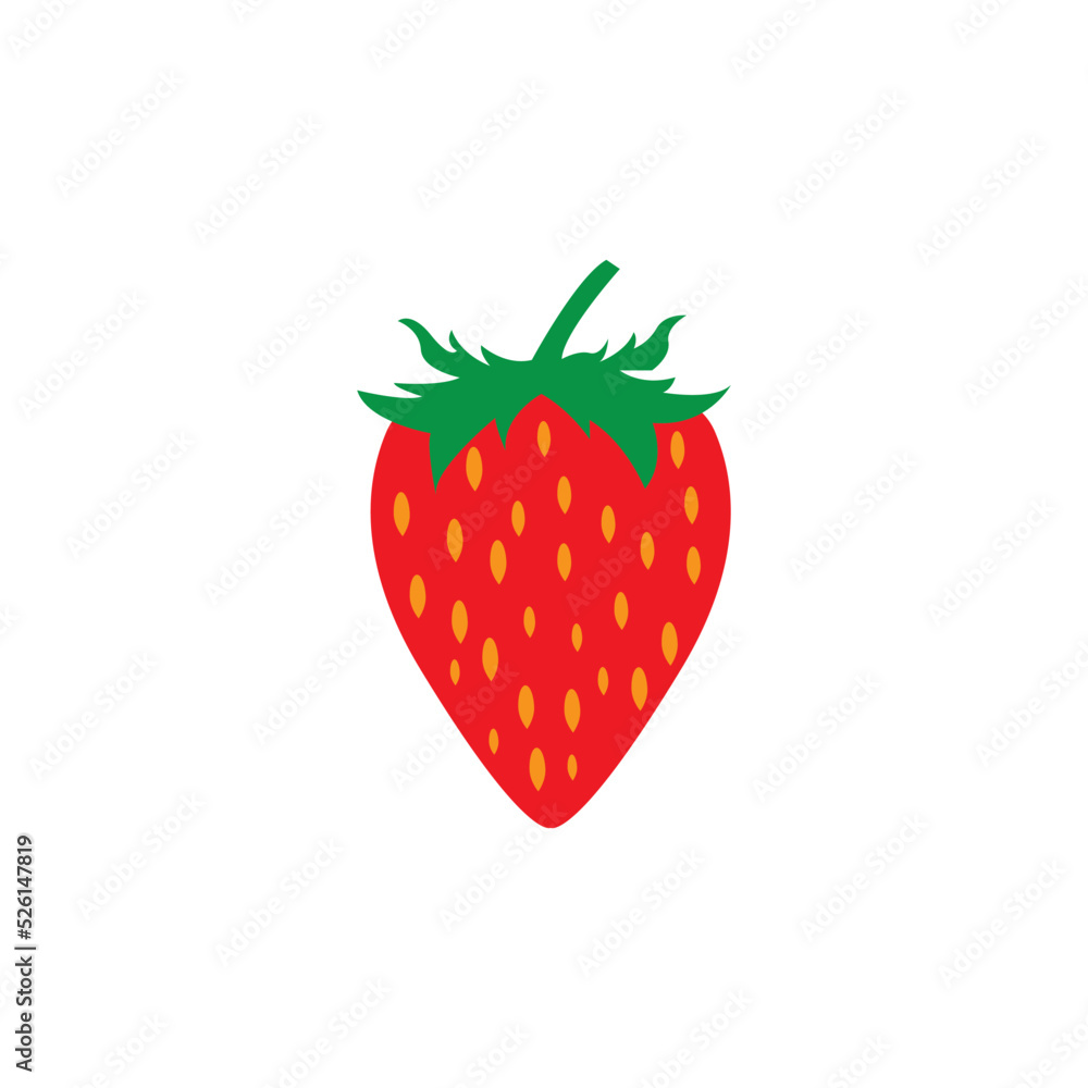 Strawberry fruit icon logo, vector design Strawberry fruit icon logo, vector design