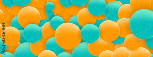 Bright abstract background of jumble of rainbow colored balloons celebrating gay pride