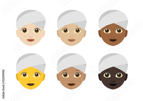 Woman Wearing Turban person vector emoji
