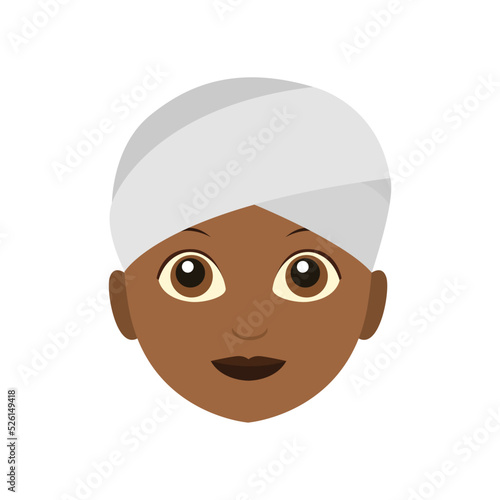 Woman Wearing Turban person vector emoji