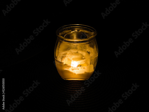 Candle in the glass