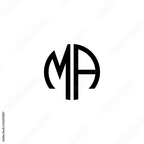 ma circle logo vector design