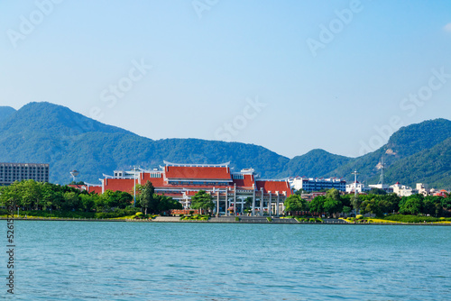 The panoramic West Lake Park in Quanzhou, China.