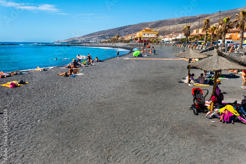 Black sand beach in Las Eras, Tenerife, Canary Islands.