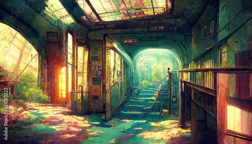 old abandoned building. Generative AI Technology