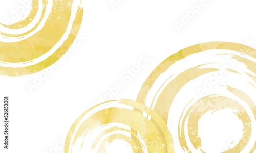 波紋　和　背景　水彩風　お歳暮　年賀状　正月　金　祝