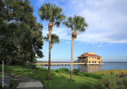 Beautiful Wooten Park in Tavares, Florida a popular tourist attraction.  The cities of  Tavares, Mount Dora and Eustis are known as the Golden Triangle. photo