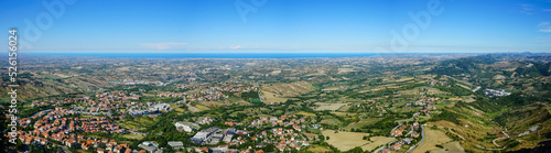 Emilia Romagna landscape and Adriatic sea view, Italy